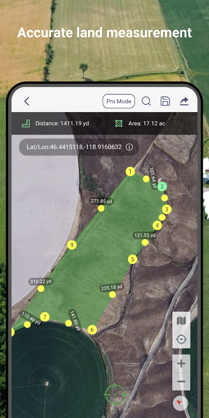 GLandGo GPS Fields Area Measure App