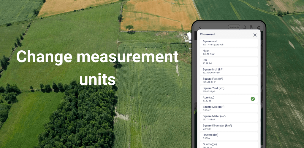 Change measurement units