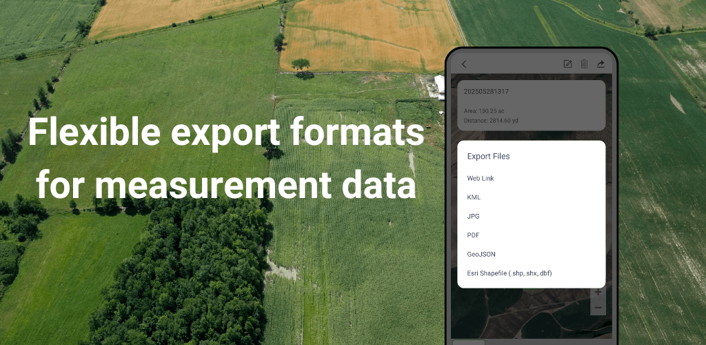 Flexible export formats for measurement data