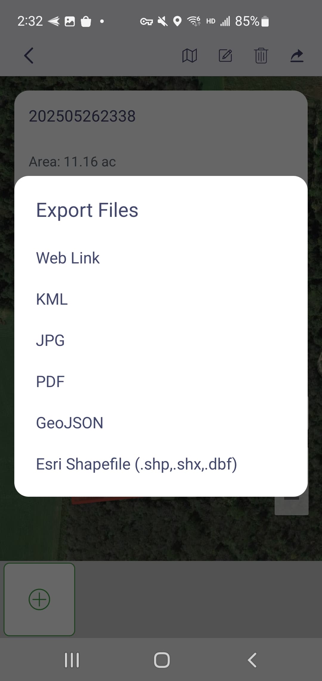 Sharing field measurement via web link